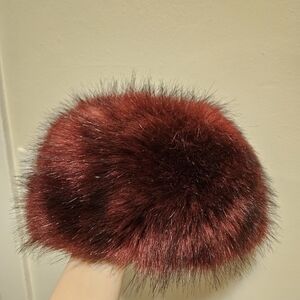 Burgundy Faux Fur Winter Hat – Plush Russian Style Cossack Hat | Cold Weather